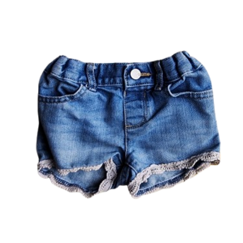 Place Blue Denim Ruffle Shorts 12 - 18 Months
